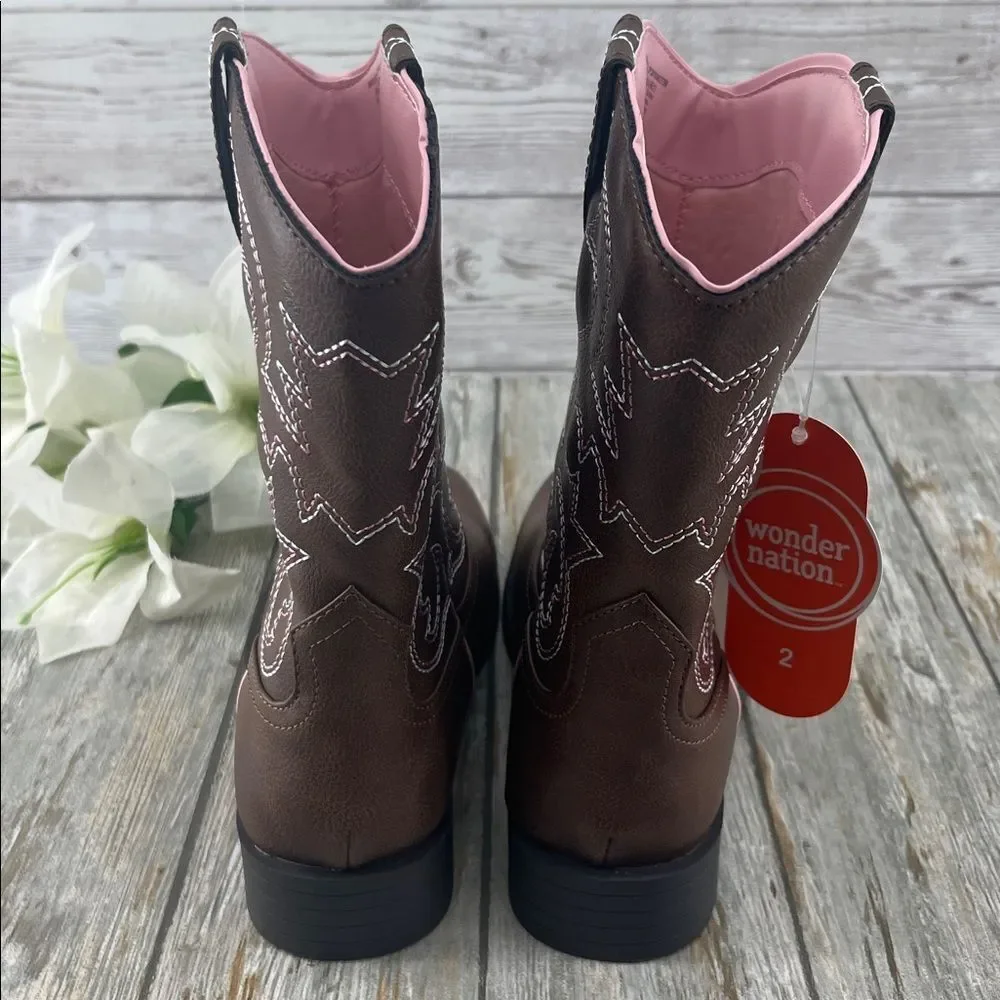 Little Girls Western Cowgirl Boots Shoes Size 2